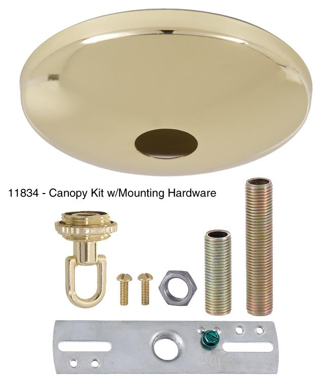 Brass Plated Modern Ceiling Canopy & Canopy Kit