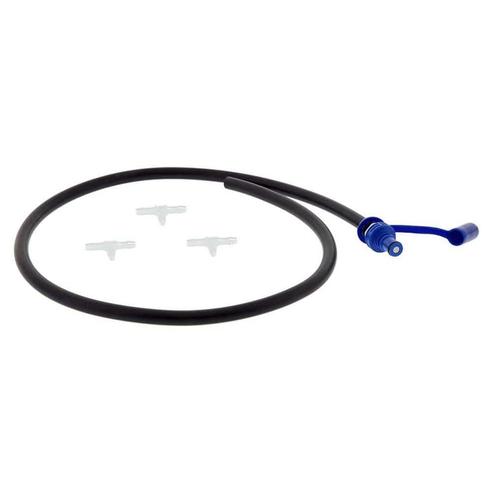 Replacement filling tube with connectors for battery watering systems, black hose and blue nozzle
