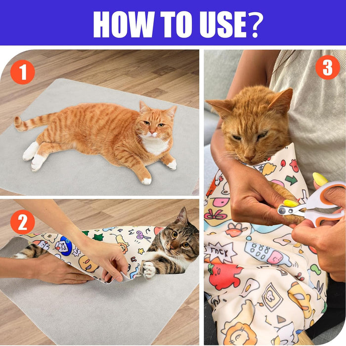 Calm Cat Wrap | Cat Grooming Wrap – Stress-Free Nail Care & Medication