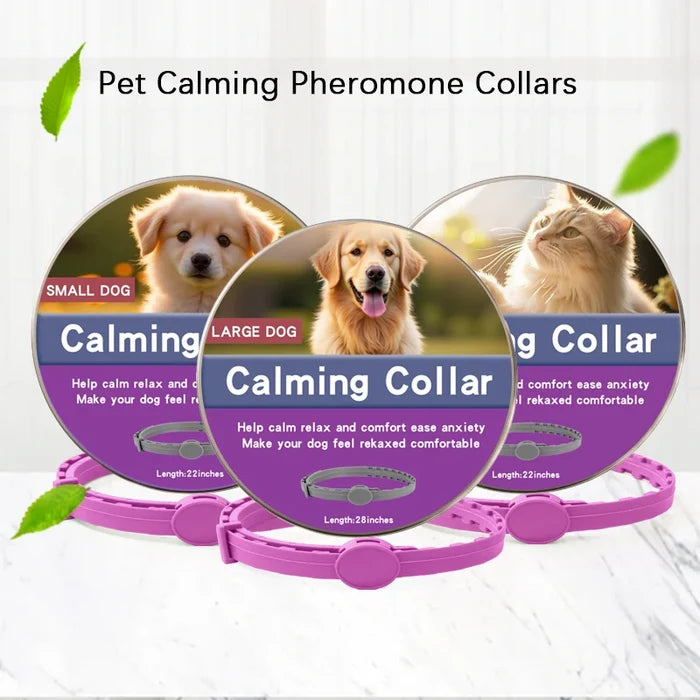 Calming Dog & Cat Collar – Adjustable Anxiety Relief Pet Collar
