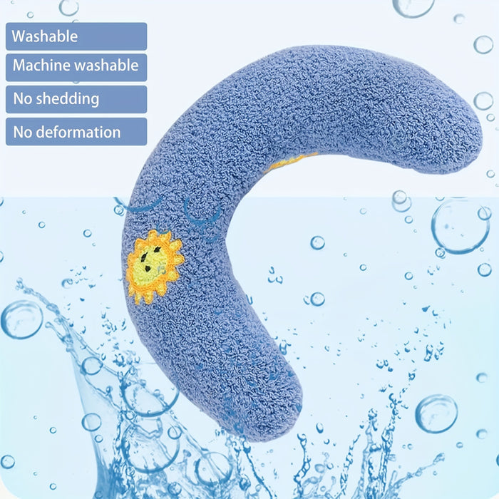 Calming Dog Neck Pillow for Small Dogs – Washable Plush Sleep Support