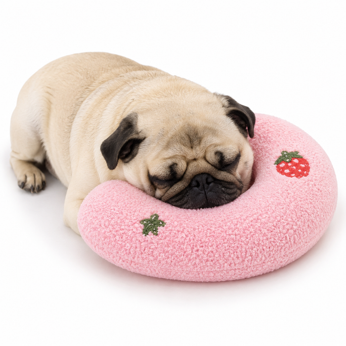 Calming Plush Dog Neck Pillow for Small Dogs – Ergonomic Sleep Support