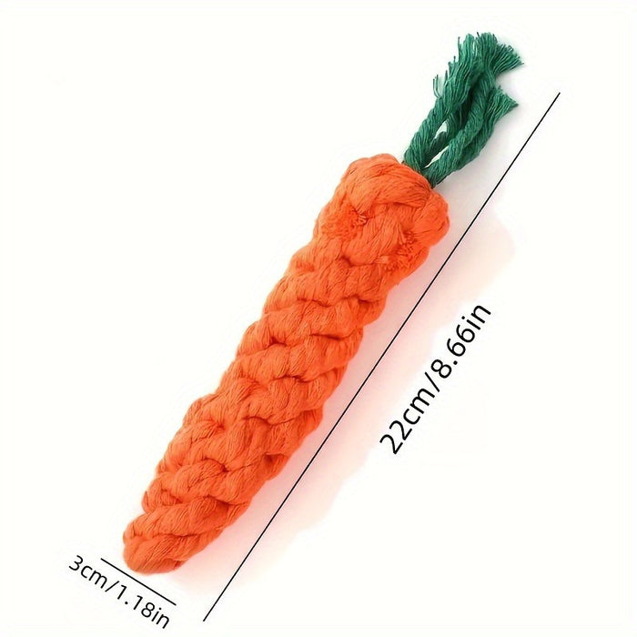 Carrot Rope Dog Chew Toy – Durable Tug & Chew Toy for Dogs