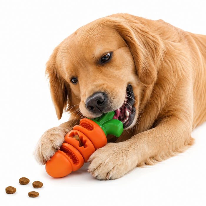 Carrot-Shaped Nylon Dog Chew Toy for Interactive Play & Lasting Durability