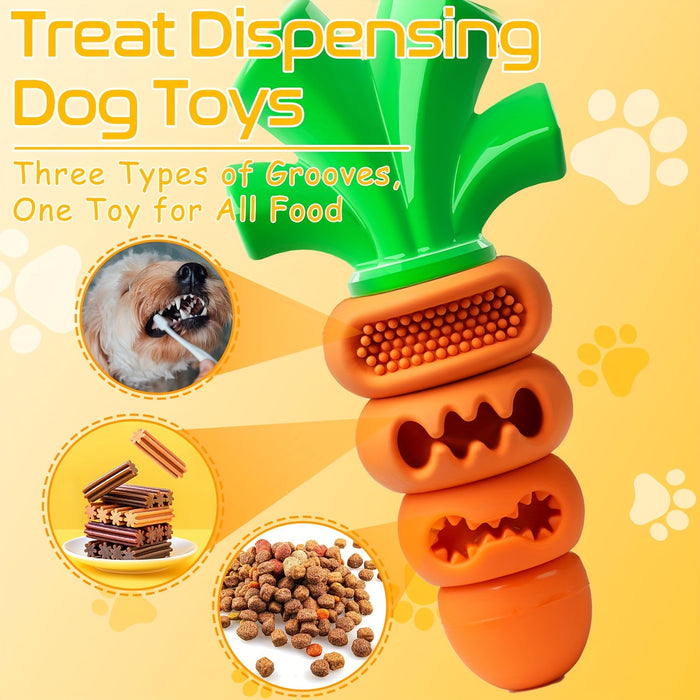 Carrot-Shaped Nylon Dog Chew Toy for Interactive Play & Lasting Durability