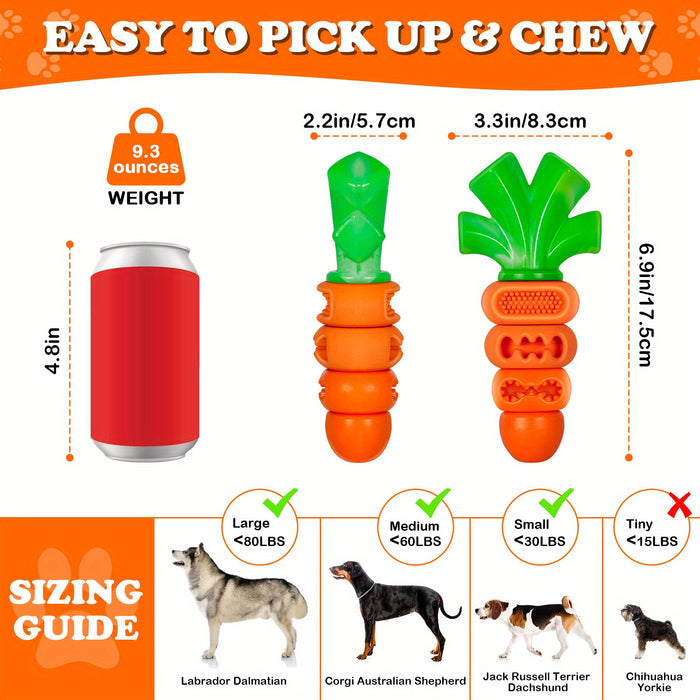 Carrot-Shaped Nylon Dog Chew Toy for Interactive Play & Lasting Durability