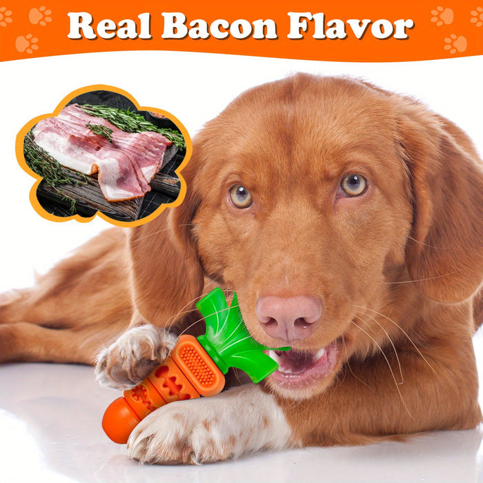 Carrot-Shaped Nylon Dog Chew Toy for Interactive Play & Lasting Durability