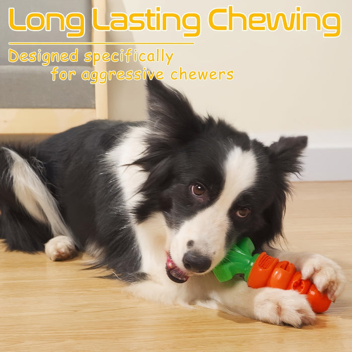 Carrot-Shaped Nylon Dog Chew Toy for Interactive Play & Lasting Durability