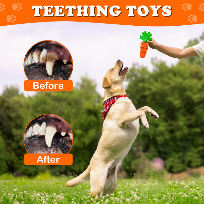 Carrot-Shaped Nylon Dog Chew Toy for Interactive Play & Lasting Durability