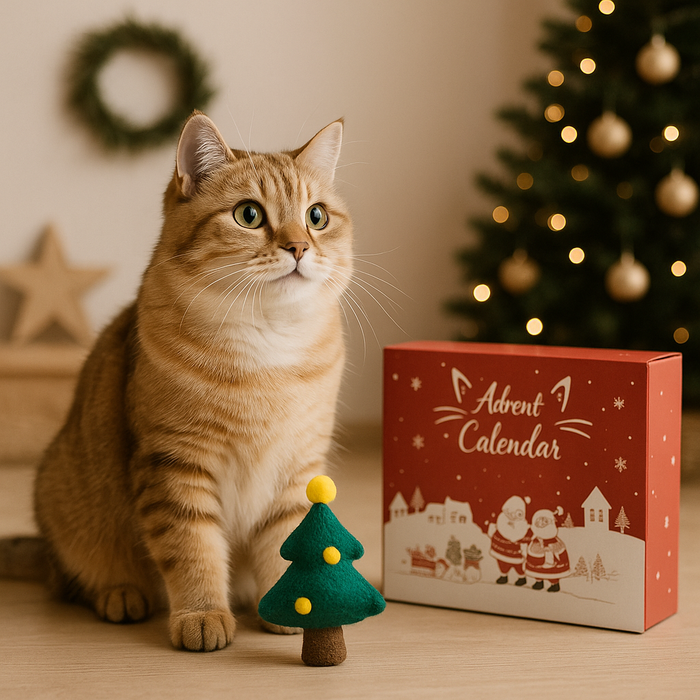 Cat Advent Calendar | 24 Holiday Toys for Cats | Christmas Countdown Gift Box