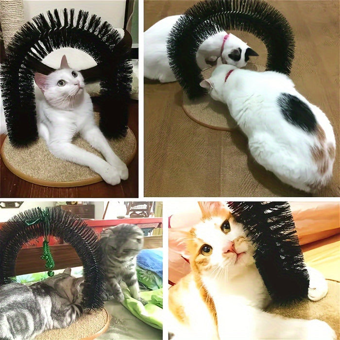 Cat Arch Self Groomer & Massage Toy – Interactive Grooming Brush for Cats