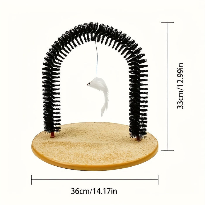 Cat Arch Self Groomer & Massage Toy – Interactive Grooming Brush for Cats