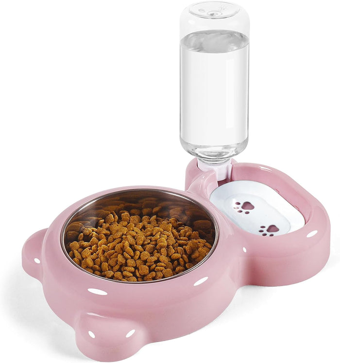 Cat Feeding Station | 2-in-1 Food & Water Bowl – Automatic Clean Hydration