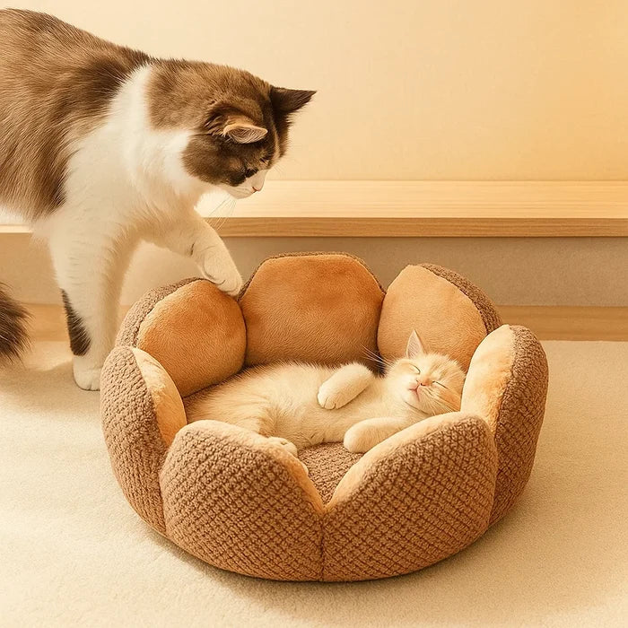 Cat Flower Bed | Soft Pet Cushion with Cozy Bloom Design