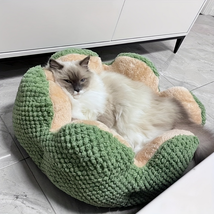 Cat Flower Bed | Soft Pet Cushion with Cozy Bloom Design