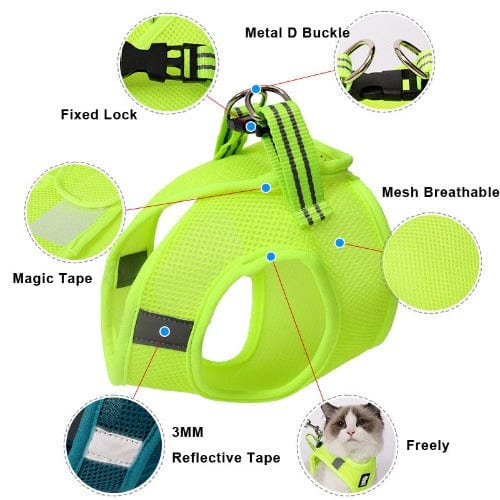 Cat Harness and Leash Set – Escape Proof Adjustable Harness for Indoor & Outdoor Cats