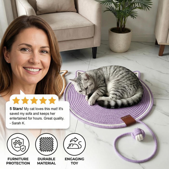 Cat Scratching Mat – Carpet Scratch Pad for Indoor Cats & Kittens