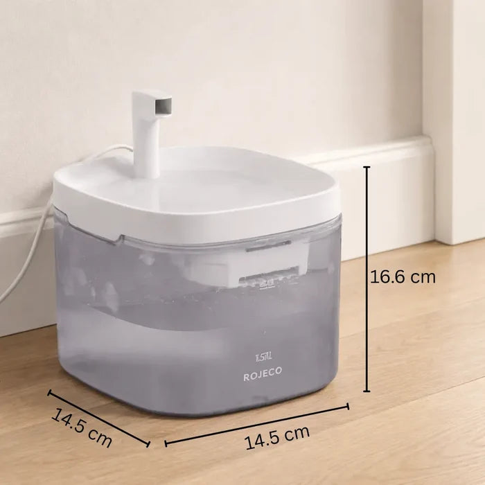 Cat Water Fountain 1.5L USB – Quiet Automatic Drinking Fountain with 2 Water Flow Modes