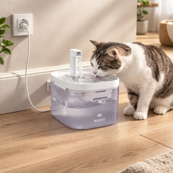Cat Water Fountain 1.5L USB – Quiet Automatic Drinking Fountain with 2 Water Flow Modes