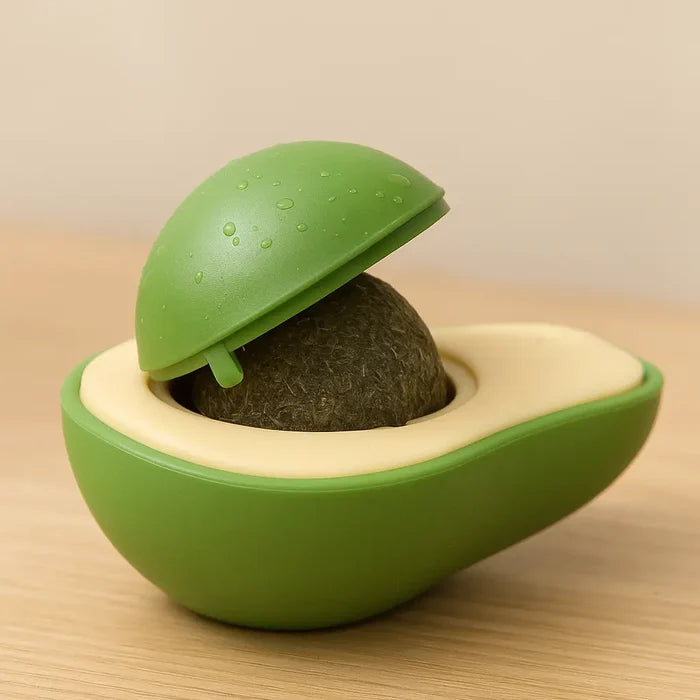 Catnip Ball Toy for Cats – Rotating Avocado Catnip Toy