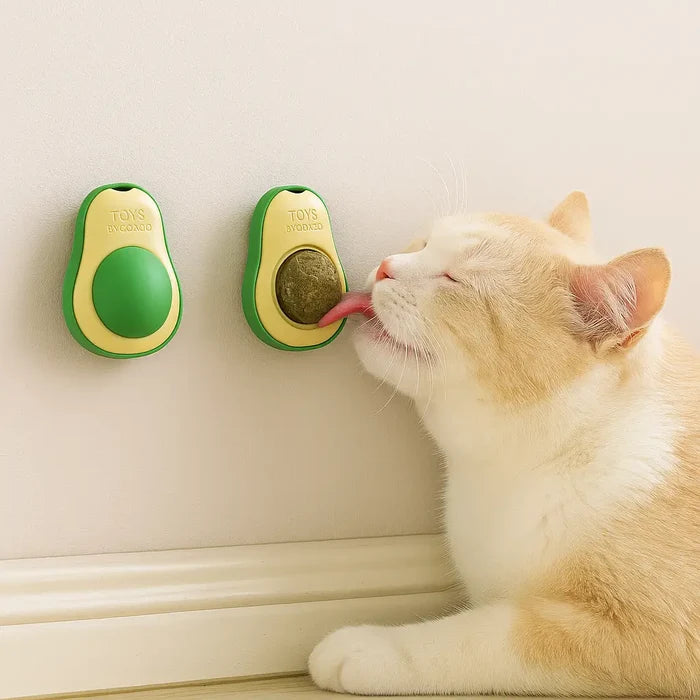 Catnip Ball Toy for Cats – Rotating Avocado Catnip Toy