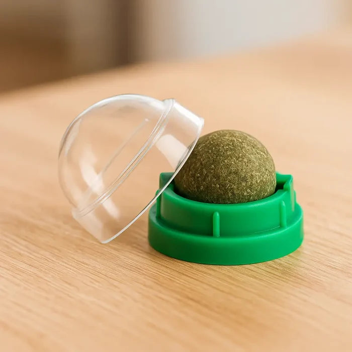 Catnip Cat Toy with Rotating Balls – Interactive Licking & Play Toy for Cats