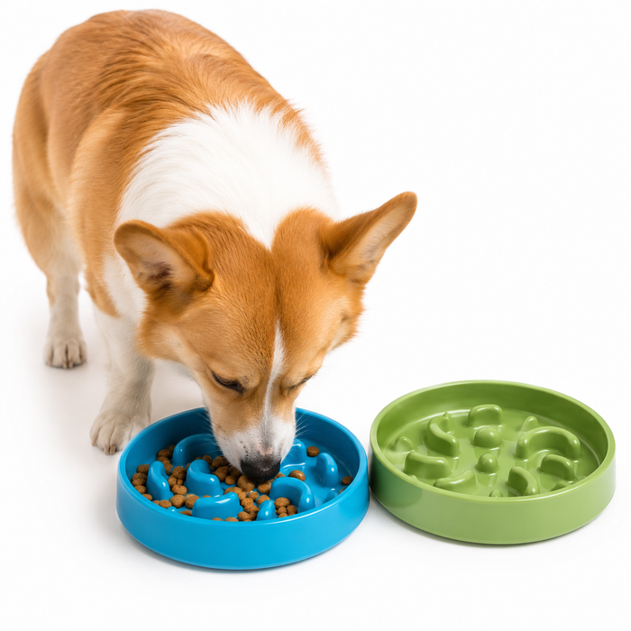 Ceramic Slow Feeder Dog Bowl | Puzzle Bowl for Small & Medium Dogs