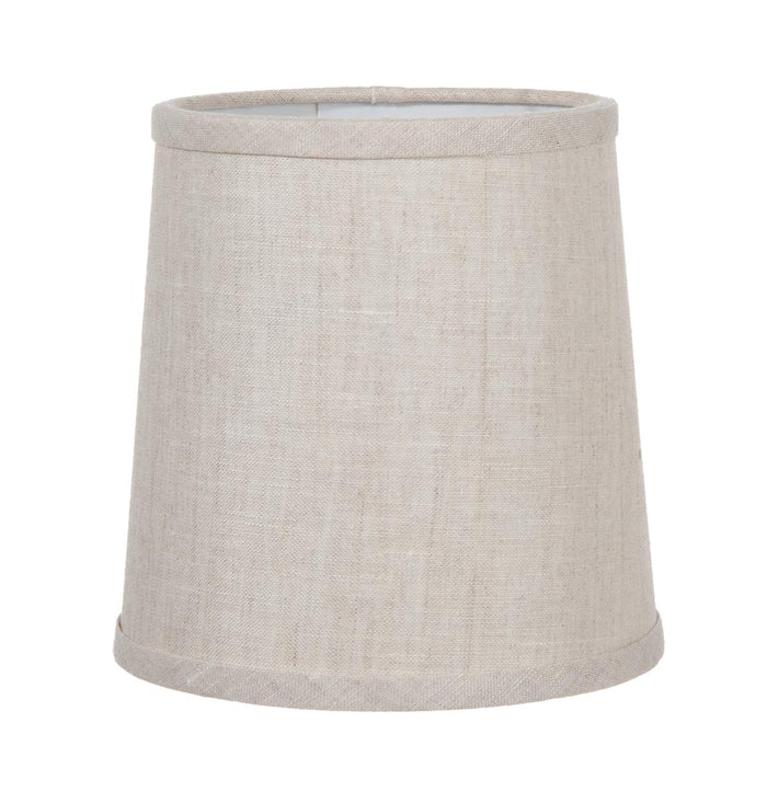 Chandelier Deep Drum Hardback Shade, Natural Color 100%  Linen (00767AE)