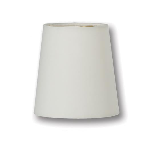 Chandelier Empire Hardback Shades, Ivory Microfiber Chiffon