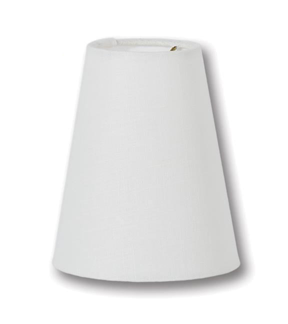 Chandelier Shade, Tapered Deep Empire, 3(T) x 5(B) x 6(H), Off White Linen