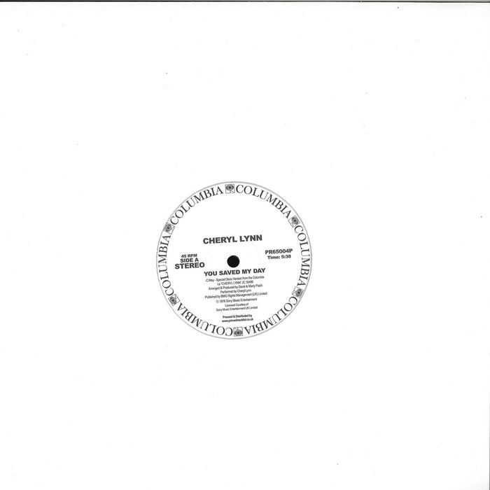 Cheryl Lynn -Got to Be Real /You Saved My Day
