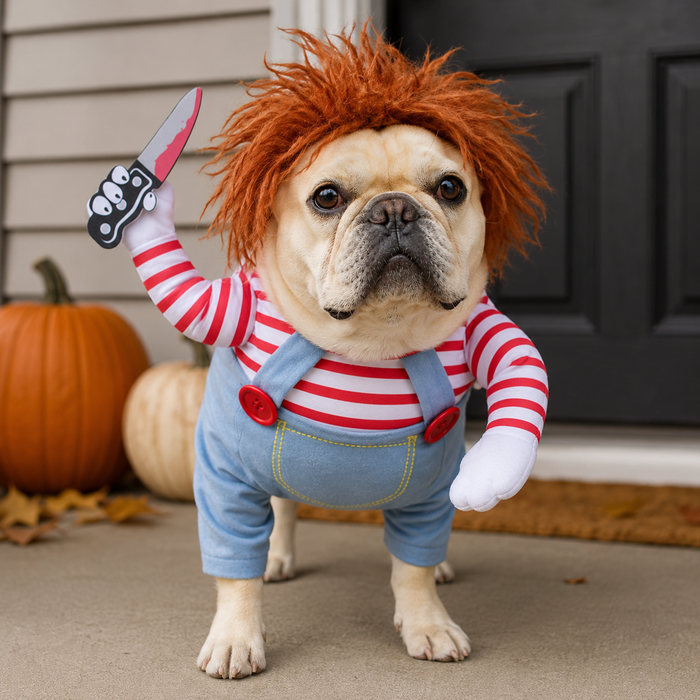Chucky Dog Costume for Dogs – Funny Halloween Pet Outfit