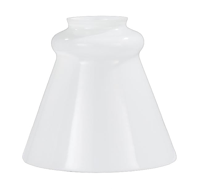 Classic Bell Style 2-1/4" Fitter Clear Over Opal White Fixture Shade (08568)