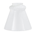 Classic Bell Style 2-1/4" Fitter Clear Over Opal White Fixture Shade (08568)