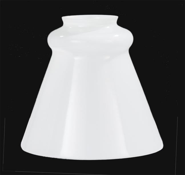 Classic Bell Style 2-1/4" Fitter Clear Over Opal White Fixture Shade (08568)