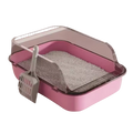 CleanEase Cat Litter Box | Enclosed Design with Pull-Out Tray & Scoop Holder