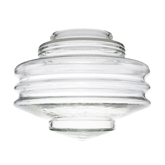 Clear Stacked Disc Design Art Deco Pendant Shade, 4 inch lip fitter (08862C)