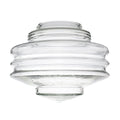 Clear Stacked Disc Design Art Deco Pendant Shade, 4 inch lip fitter (08862C)