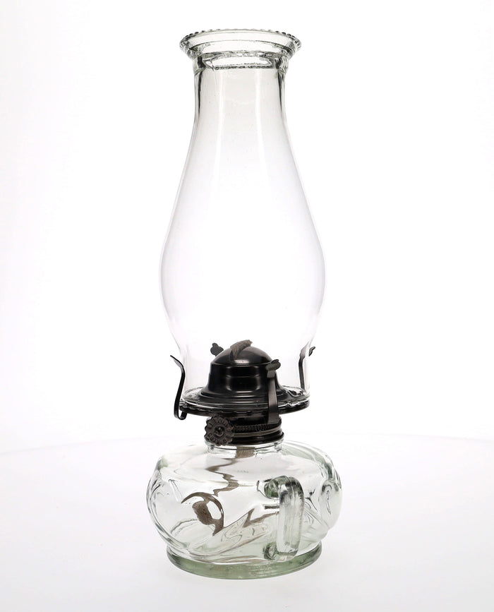 Clear United Hearts Finger Lamp with Antique Brass Hardware (67470CA)