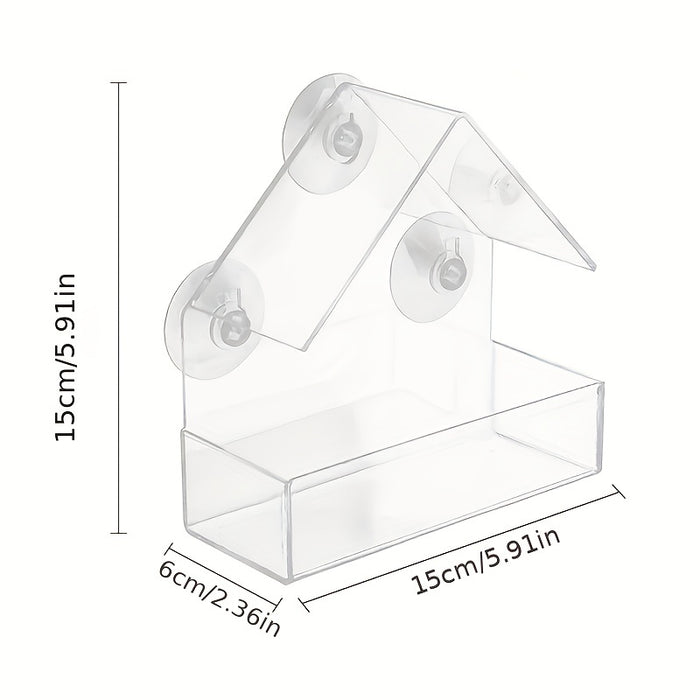 Clear Window Bird Feeder for Backyard Bird Watching & Easy Outdoor Feeding