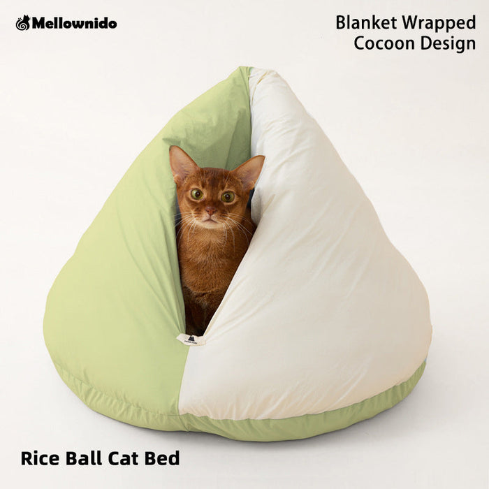 Cocoon Cat Sleeping Bed | Enclosed Warm Nest & Deep Peaceful Sleep