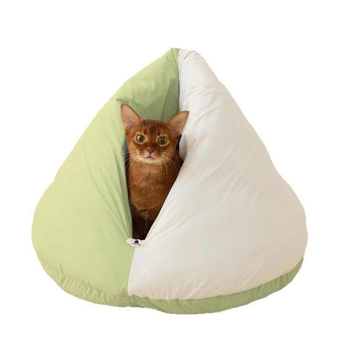 Cocoon Cat Sleeping Bed | Enclosed Warm Nest & Deep Peaceful Sleep