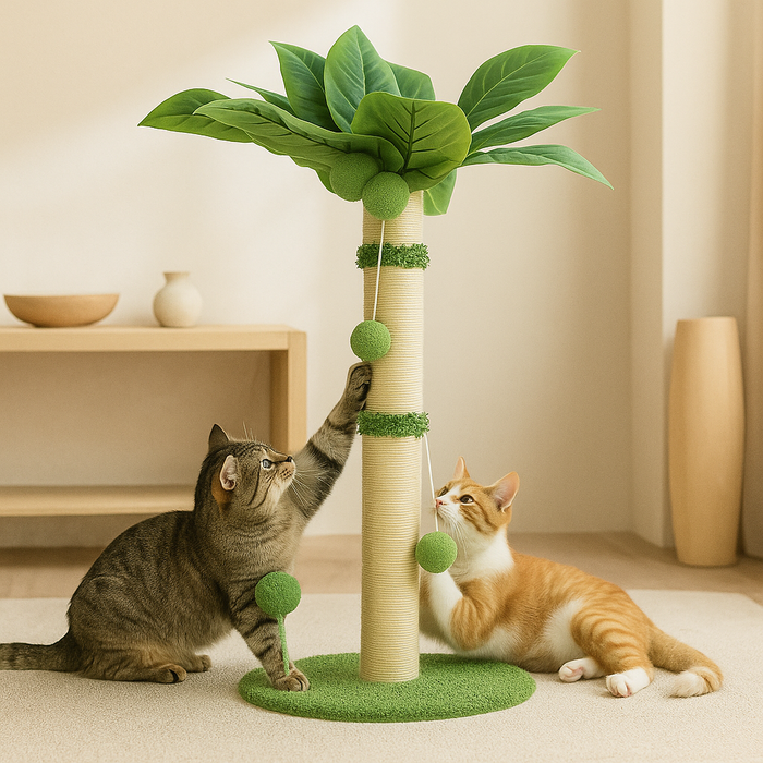 CocoPalm Cat Tree | Durable Coconut Rope Scratching Post for Cats