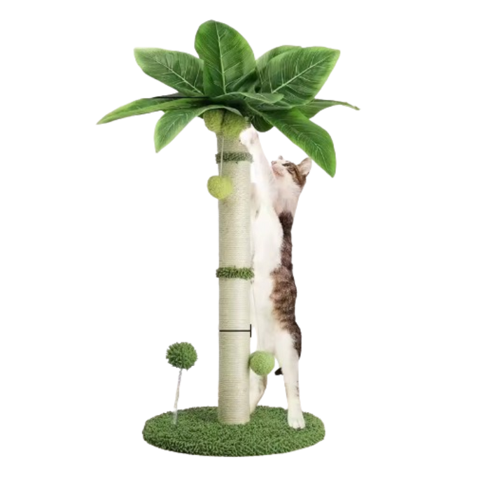 CocoPalm Cat Tree | Durable Coconut Rope Scratching Post for Cats