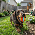 Colourful Bumpy Dog Chew Ball | Textured Interactive Fetch & Play Toy