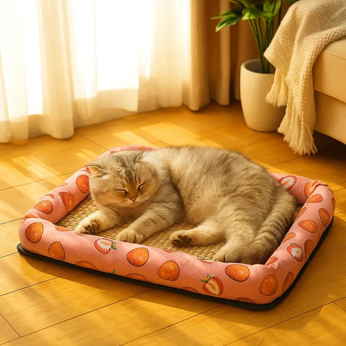 Cooling Cat Bed for Summer – Breathable Non Slip Cat Sleeping Mat
