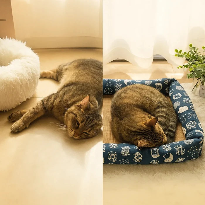 Cooling Cat Bed for Summer – Breathable Non Slip Cat Sleeping Mat