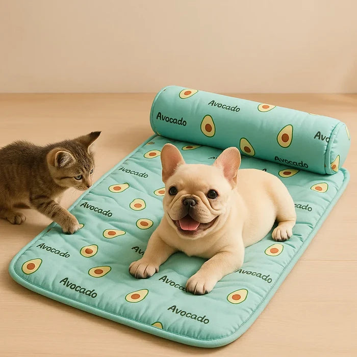Cooling Dog Mat | Washable Avocado Cushion | Non-Slip & Scratch Resistant