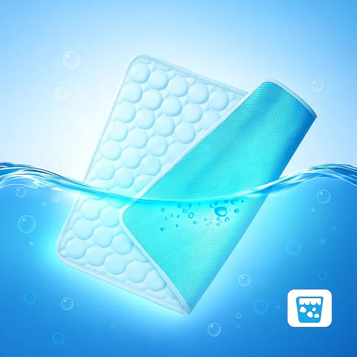 Cooling Mat for Dogs & Cats – Breathable Ice Silk Pet Cooling Pad