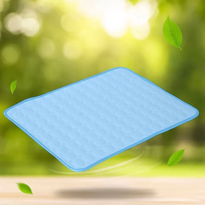 Cooling Mat for Dogs & Cats – Breathable Ice Silk Pet Cooling Pad